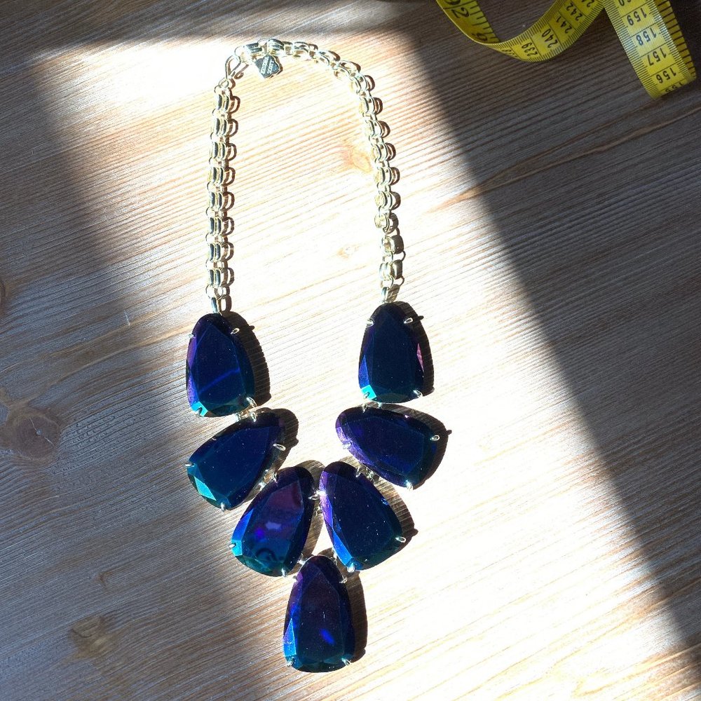Kendra Scott Rare Harlow Black Iridescent Necklace